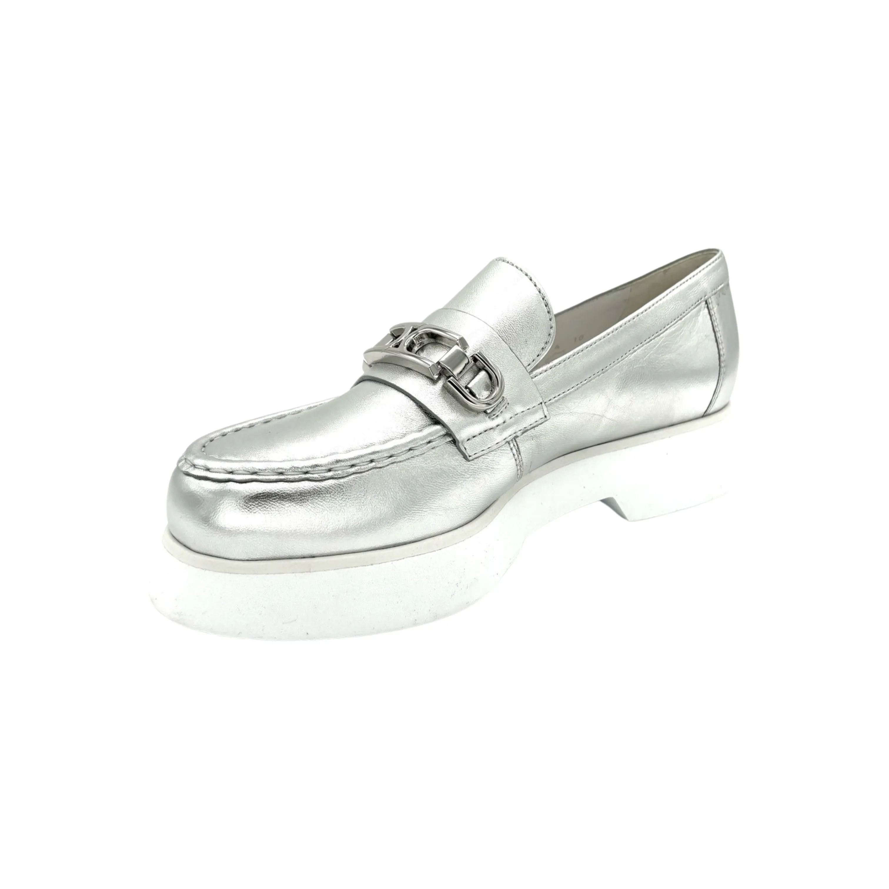 101631 Silver Platform Loafers