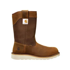 10" Wellington Wedge Steel-Toe Waterproof Pull-On Work Boot Brown