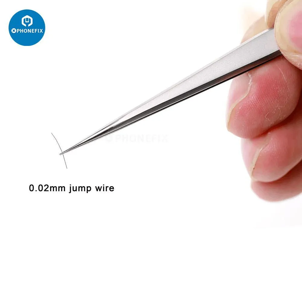 2UUL Stainless Steel Long 3D Tweezers For Phone Jewelry Repair