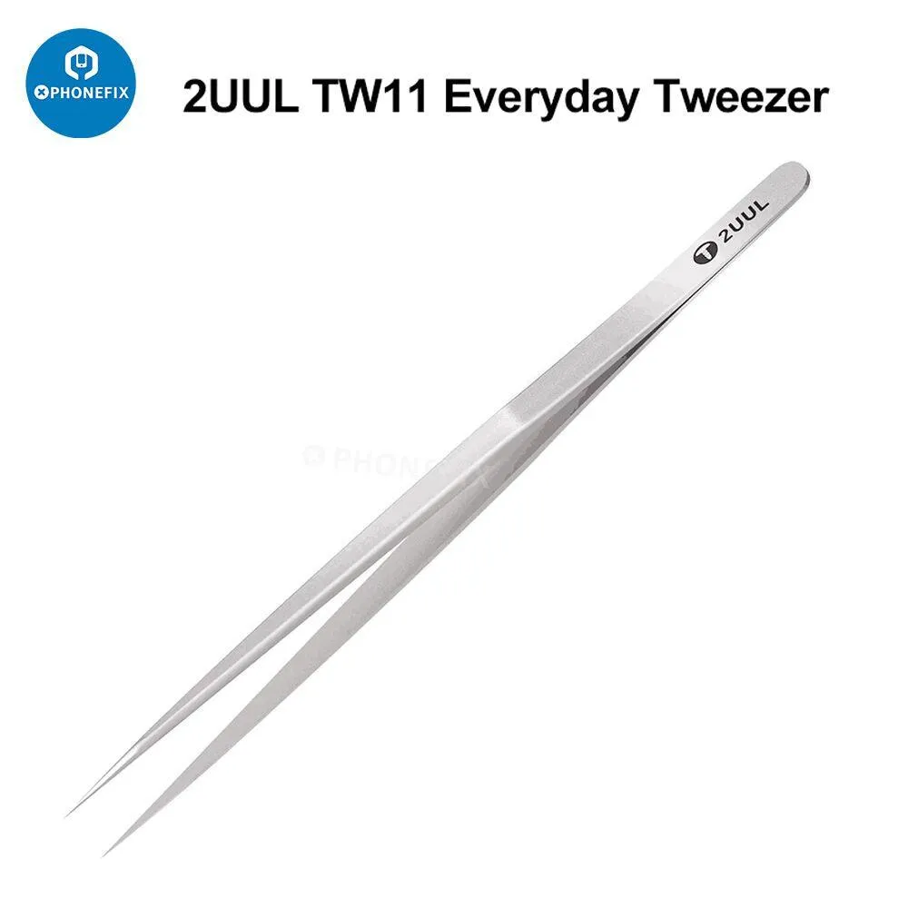 2UUL Stainless Steel Long 3D Tweezers For Phone Jewelry Repair