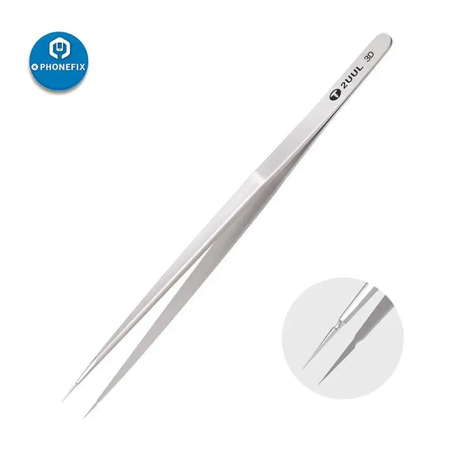 2UUL Stainless Steel Long 3D Tweezers For Phone Jewelry Repair