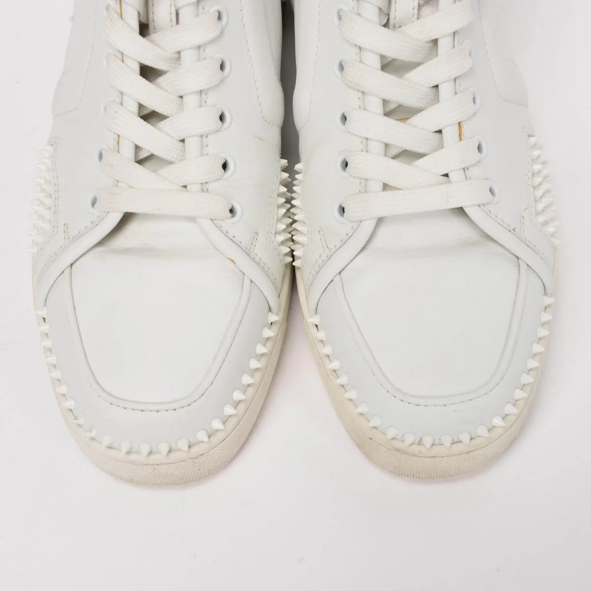 Christian Louboutin White Calfskin Sporty Dude Sneakers 41