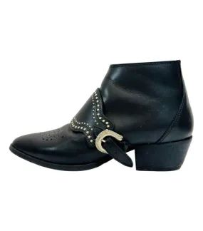 Claudie Pierlot Studded Buckle Ankle Boots. Size 39