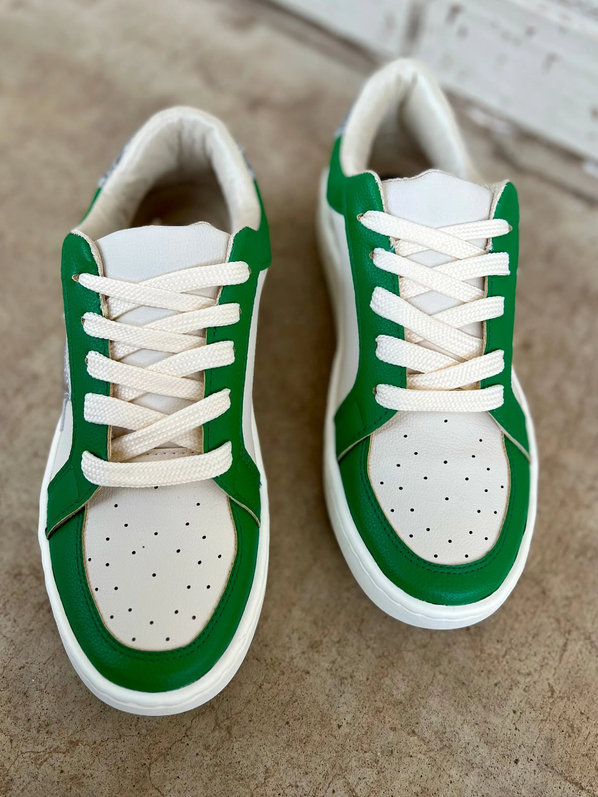 Green & Silver Game Day Sneakers