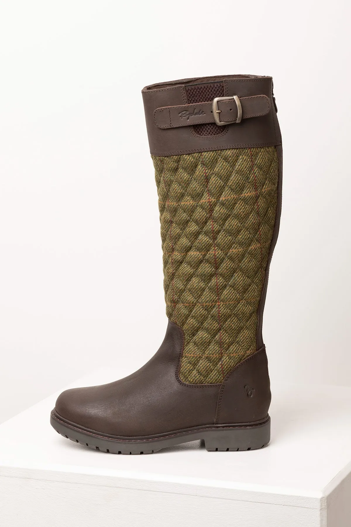 Womens Middleham Quilted Tweed Ankle Boots - Stylish & Durable