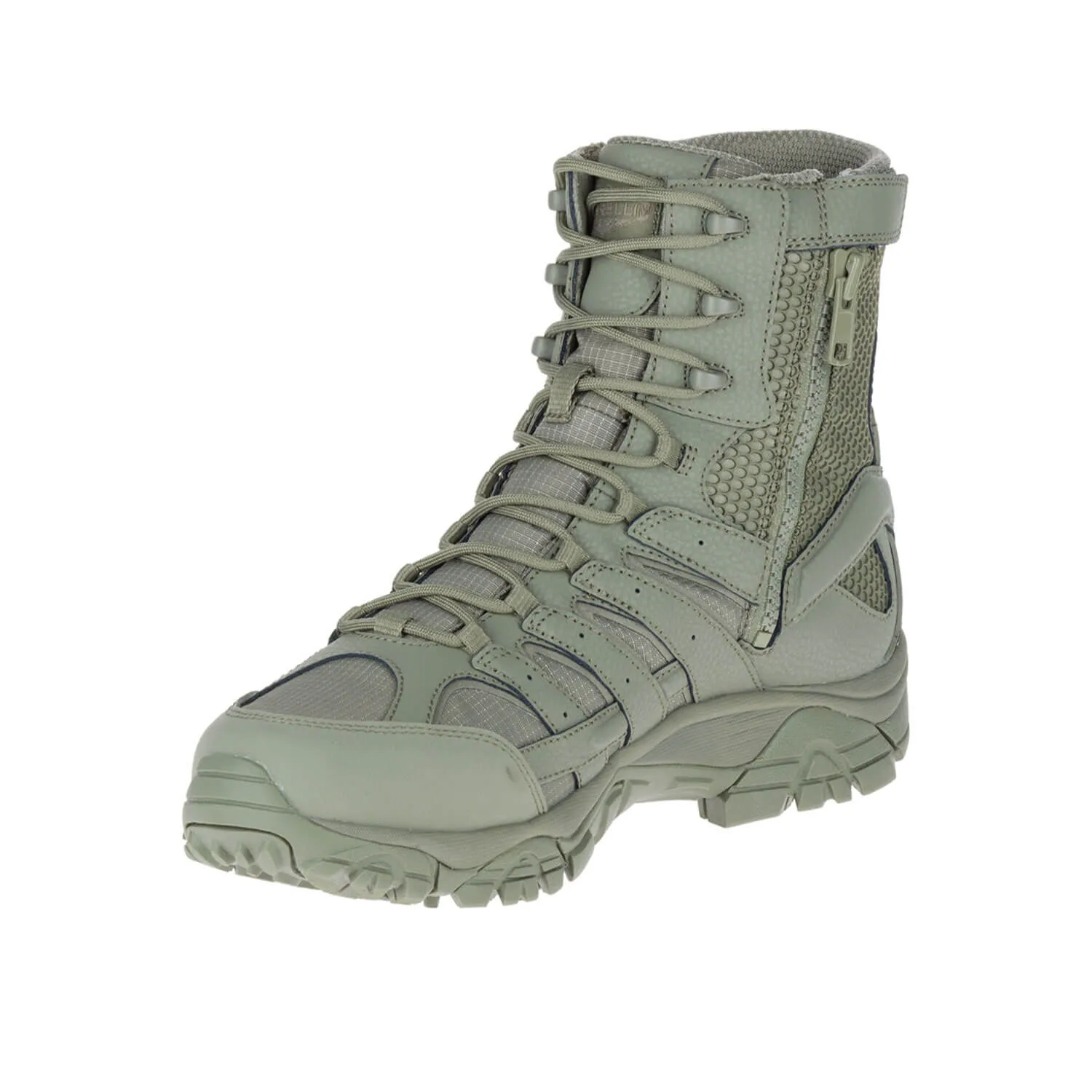 Mens 8 Tactical Work Boots in Waterproof Sage Green - Moab 2