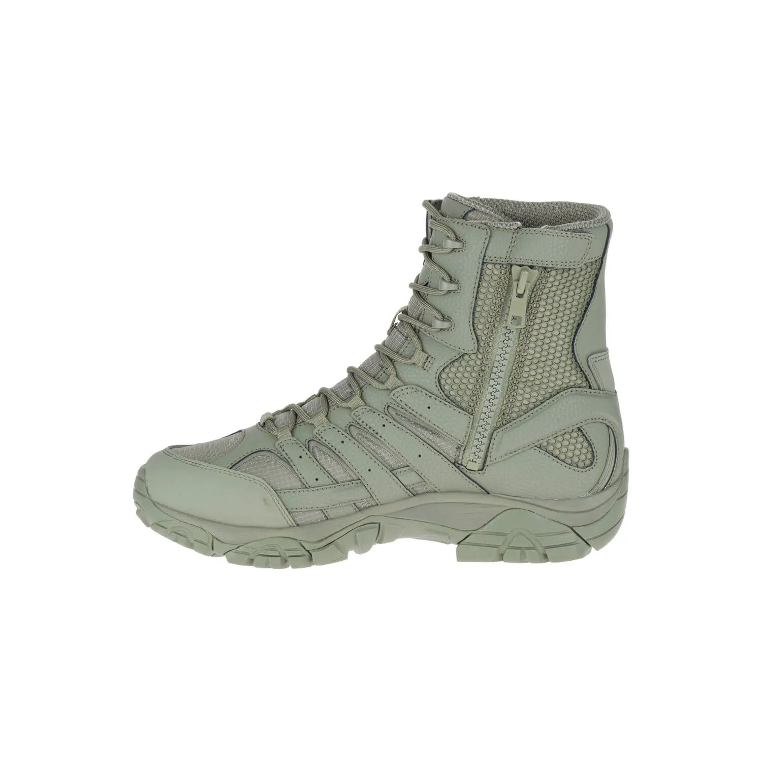 Mens 8 Tactical Work Boots in Waterproof Sage Green - Moab 2