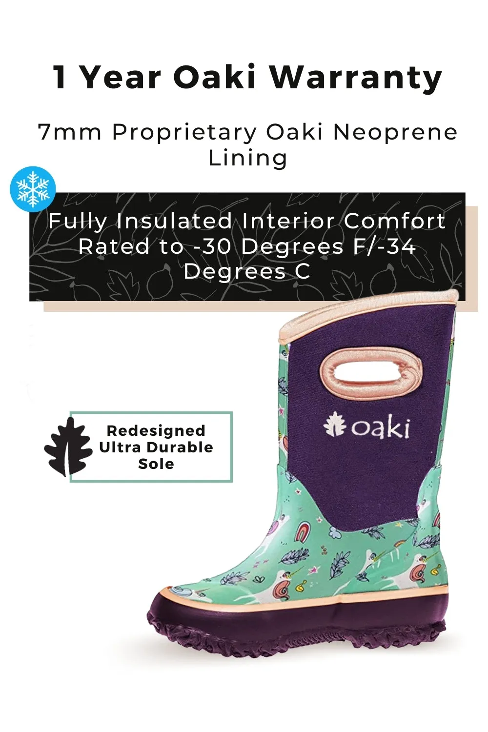 Snooty Unicorn Neoprene Rain/Snow Boots