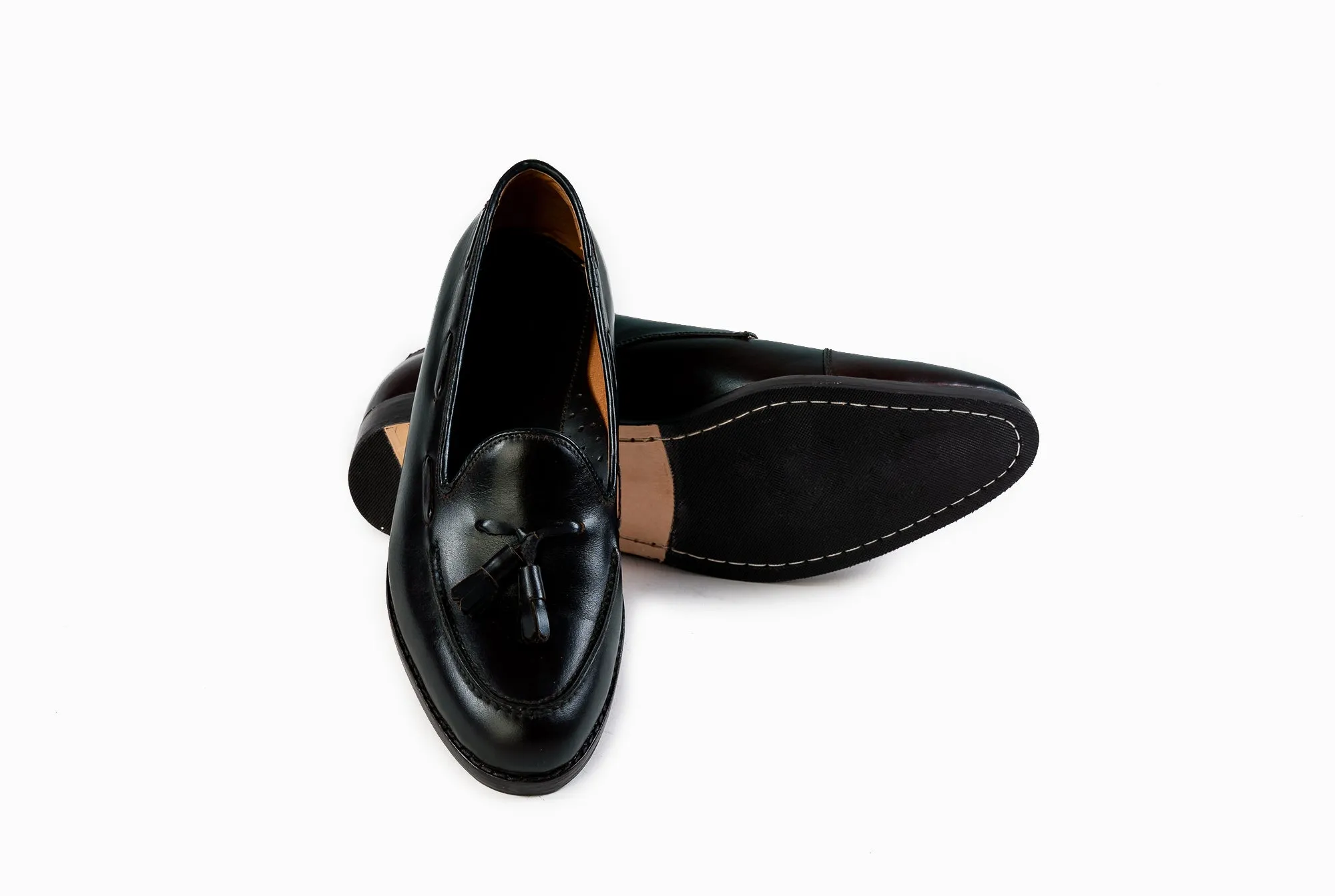 The Grand Tassel Loafer - Black Noir